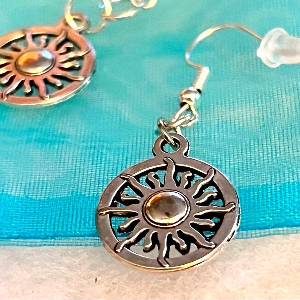 Hot Sun Burst Dangling Earrings